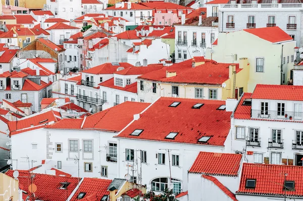 Pomarańczowe Dachy Lizbonie Portugalia — Zdjęcie stockowe