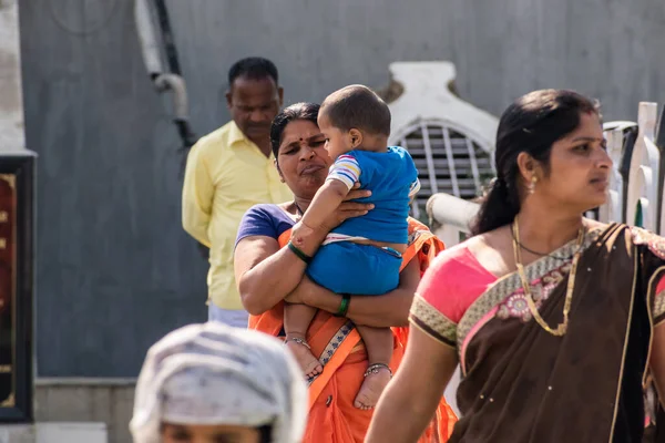 Nagpur Maharashtra India Marzo 2019 Retrato Callejero Franco Una Mujer — Foto de Stock