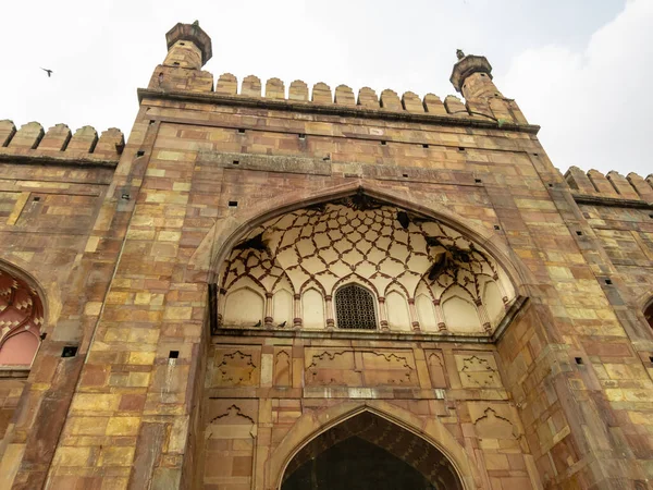 Varanasi Uttar Pradesh Índia Fevereiro 2015 Detalhes Nas Portas Arqueadas — Fotografia de Stock