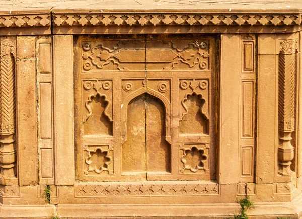 Krásné Řezby Zdech Hrobky Doby Mughal Chhusro Bagh Městě Prayagraj — Stock fotografie