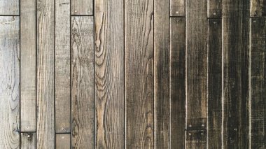 Geçmişi. Tahta tahtalar. Koyu tahta kaplama.