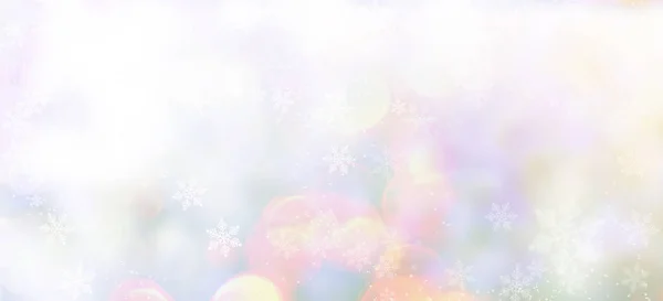 Zachte Stijl Winter Vakantie Kerstmis Concept Witte Sneeuwvlokken Vorm Glitter — Stockfoto