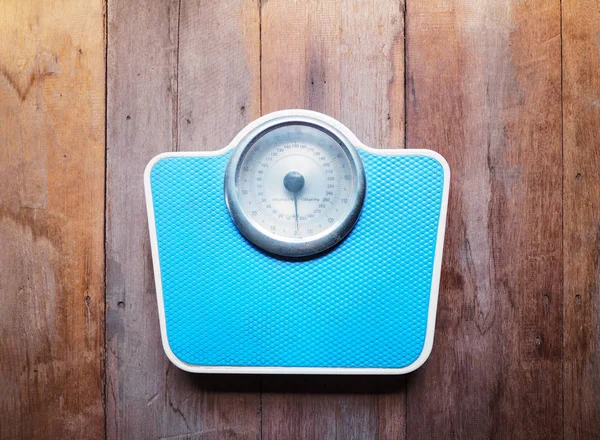Blue vintage weight scale