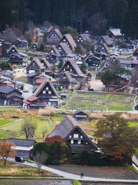 Shirakawa-go obec v prefektuře Gifu, Japonsko. — Stock fotografie