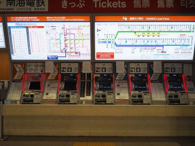 Japonya'da otomatik tren bileti makinesi