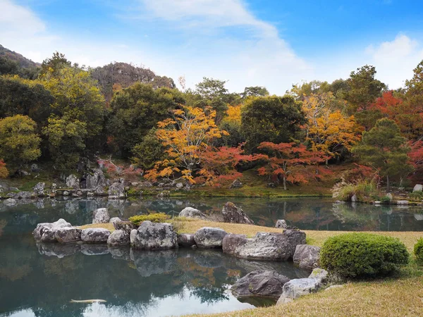 Тенрюдзи храм сад осенью в Киото, Япония . — стоковое фото