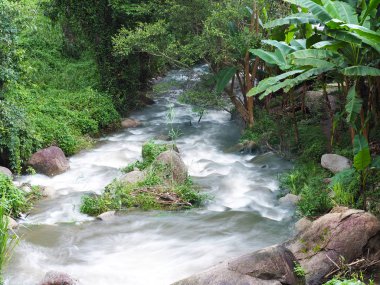 Water flowing motion in small canal