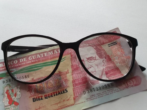 Investitionen Und Werbung Für Eine Bessere Sicht Guatemaltekische Banknote Mit — Stockfoto