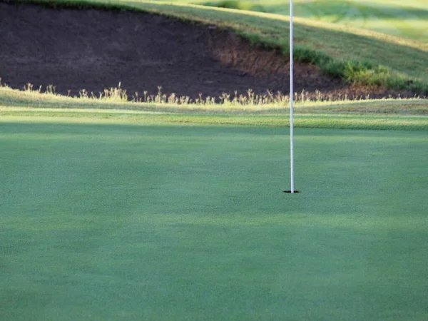 Golfbaan Hole Gebied Met Natuurgras Een Tropische Klimaatzone — Stockfoto