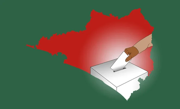 Hlasováním Urně Mapou Státu Kolumbie — Stock fotografie
