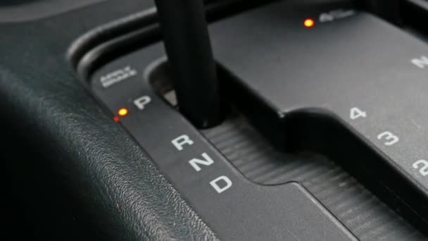 Hand moving automatic transmission into drive mode — Stock Video