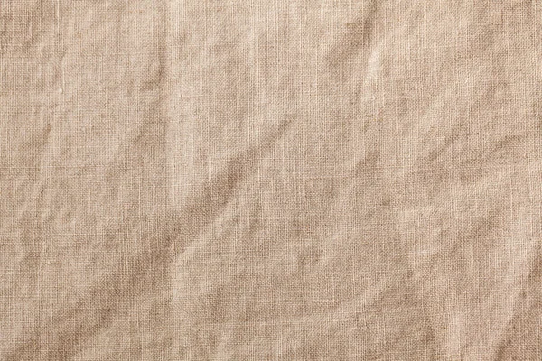 Beige Textile Linen Tablecloth Full Frame Cloth Texture Background Copy — Stock Photo, Image