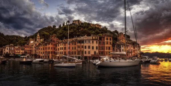 Sunrise Portofino Portofino One Most Famous Tourist Resorts Italy — Stock Photo, Image