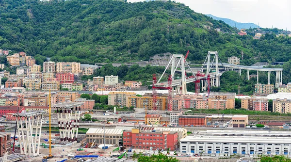 Morandi Bridge Work Progress — Stock Photo, Image