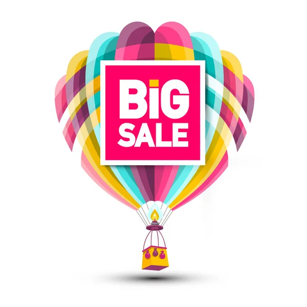 Big Sale Hot Air Balloon Icon — Stock Vector