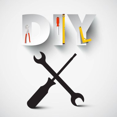 DIY - kendinizi vektör tasarımı tornavida ve somun anahtarı ile yapmak