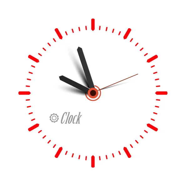 Beginn Ist Uhr Vektorzeitsymbol Isoliert — Stockvektor