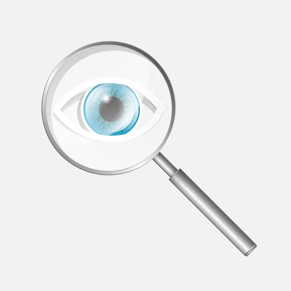 Icono Lupa Con Ojo — Vector de stock