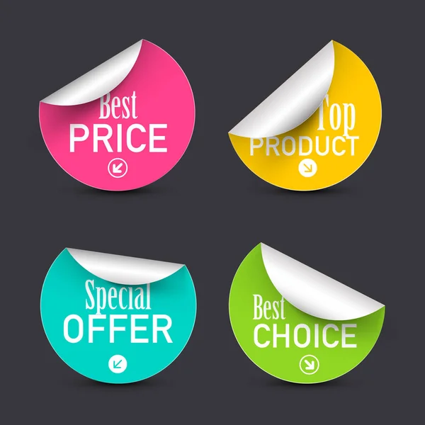 Best Price Choice Special Offer Top Product Colorful Vector Circle — Stock Vector
