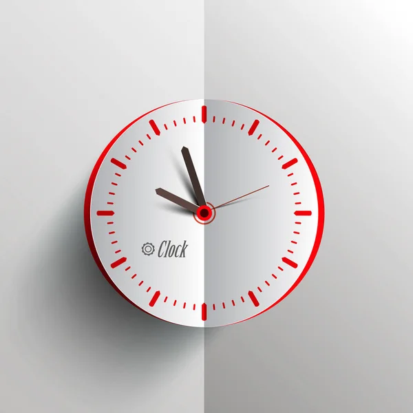 Reloj Papel Vector Analógico Símbolo Tiempo — Vector de stock