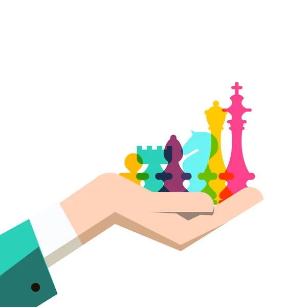 Marketing analysis planning Character controls playing chess. vector  illustration 5608327 Vector Art at Vecteezy