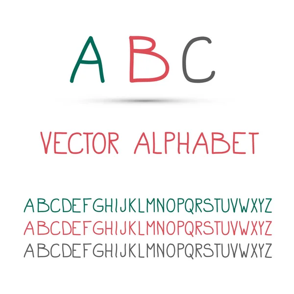 Abc Set Alfabeto Vettoriale — Vettoriale Stock