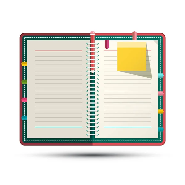 Scrapbook Vector Symbol Paper Notebook — Stock Vector