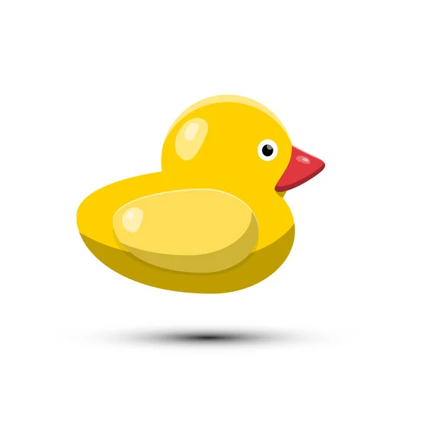 Rubber Duck Isolated White Background Vector — Stock Vector