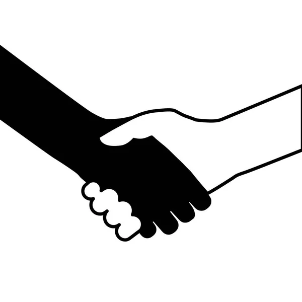 Shaking Hands Icon Aislado Símbolo Contrato Vectorial — Archivo Imágenes Vectoriales