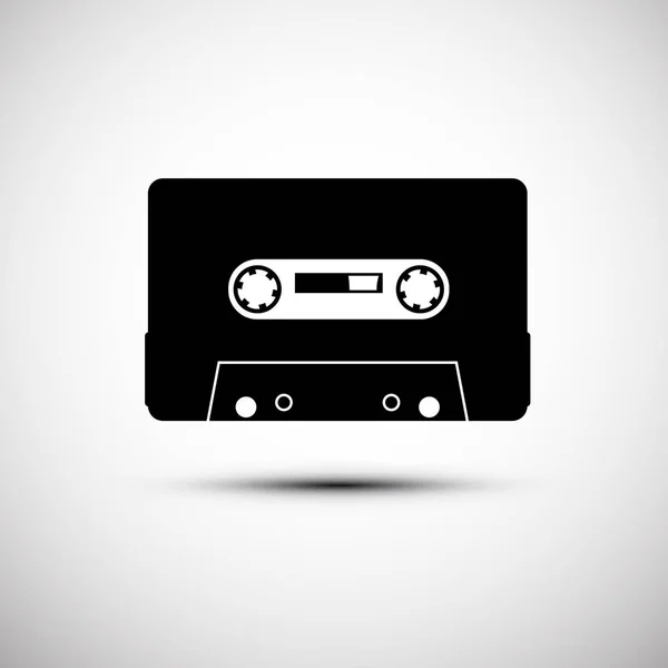 カセット テープのアイコン ベクトル アナログ オーディオ機器記号 — ストックベクタ