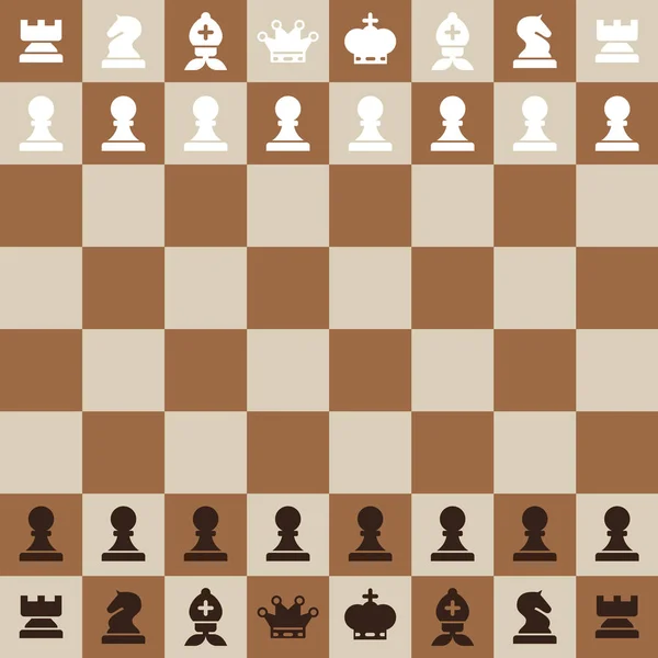 チェス盤 トップ ビュー ベクトル フラット デザイン チェス盤 — ストックベクタ