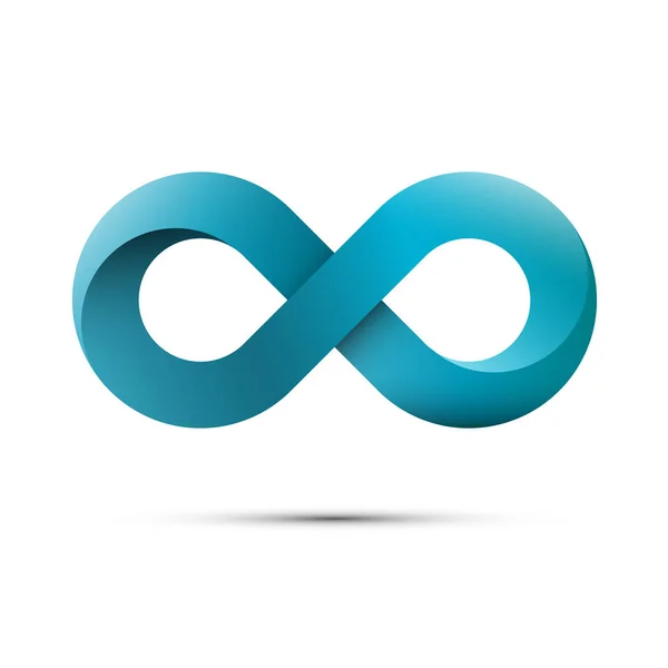 Infinity Symbol Vector Oändliga Tecken Loop Logotypen Isolerad Vit Bakgrund — Stock vektor