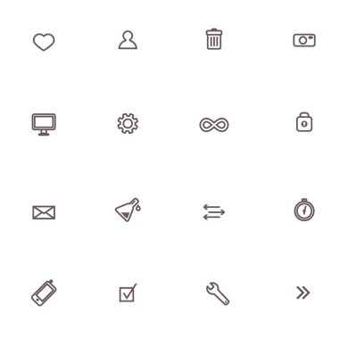 İzole üzerinde beyaz arka plan düz Web vektör Icons Set