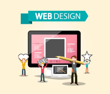 Web Tasarım yaratıcı grafik tasarımcıları ve bilgisayar ile Dtp