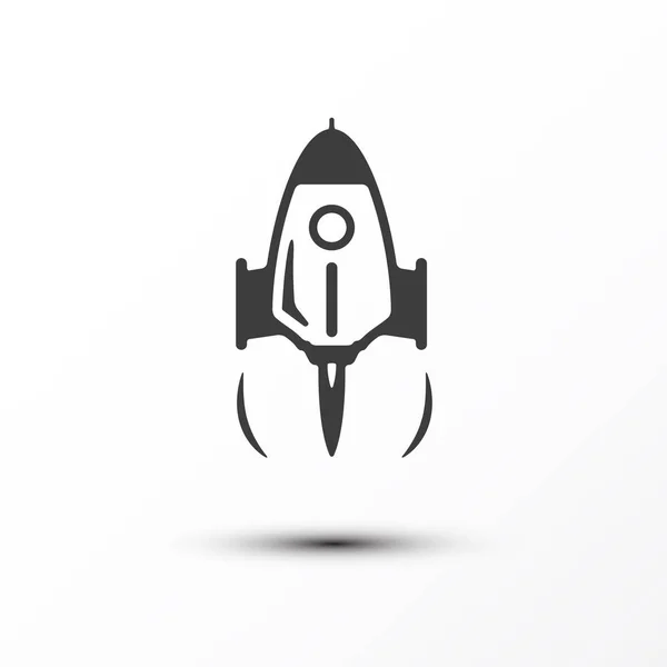 Rocket Launch Icon Vector Business Startup Symbol Spacecraft Graphic Object — Stock Vector