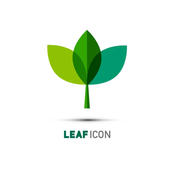 Plant Icon Leaf Symbol Nature Logo Concept Abstract Vector Bio — Stock Vector