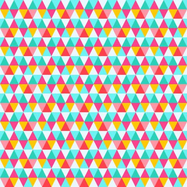 Üçgen Seamless modeli. Soyut vektör Retro zemin. Dekoratif geometrik arka plan.