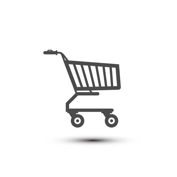 Shopping Cart pictogram. Vector Shop symbool geïsoleerd op witte achtergrond. — Stockvector