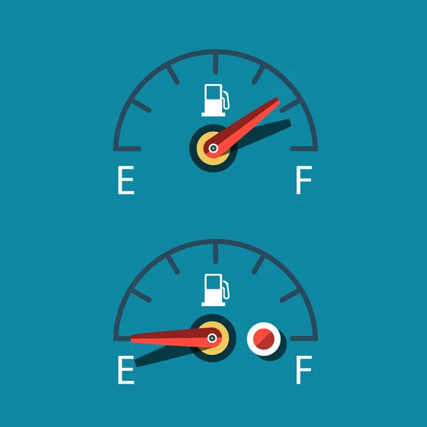 Car Fuel Icon. Vector Dashboard Symbols Set. — Stock Vector