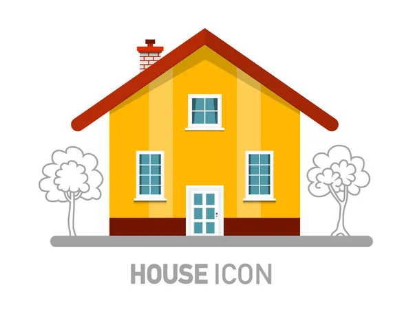 Maison de famille Icône. Symbole de bâtiment plat vectoriel . — Image vectorielle