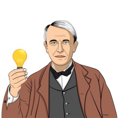 Thomas Alva Edison was an American inventor and businessman who has been described as America's greatest inventor clipart