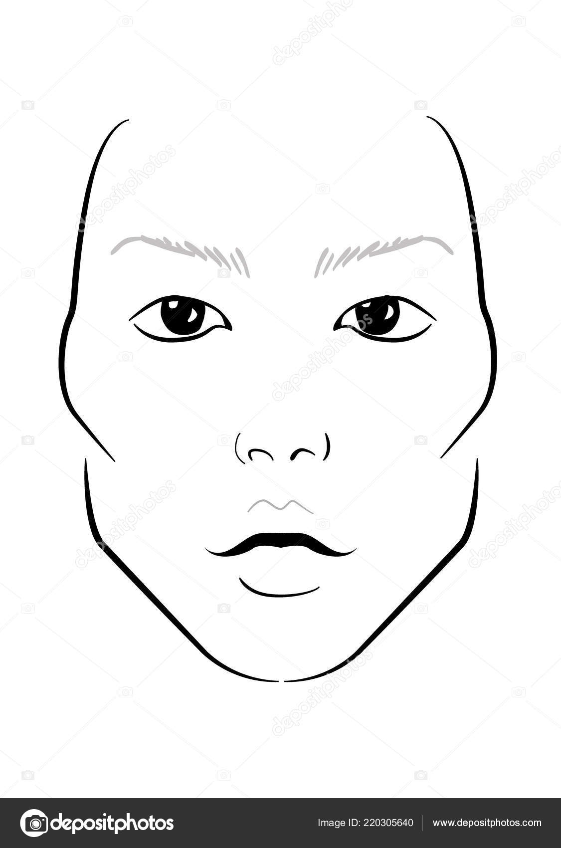 Blank Face Chart Template