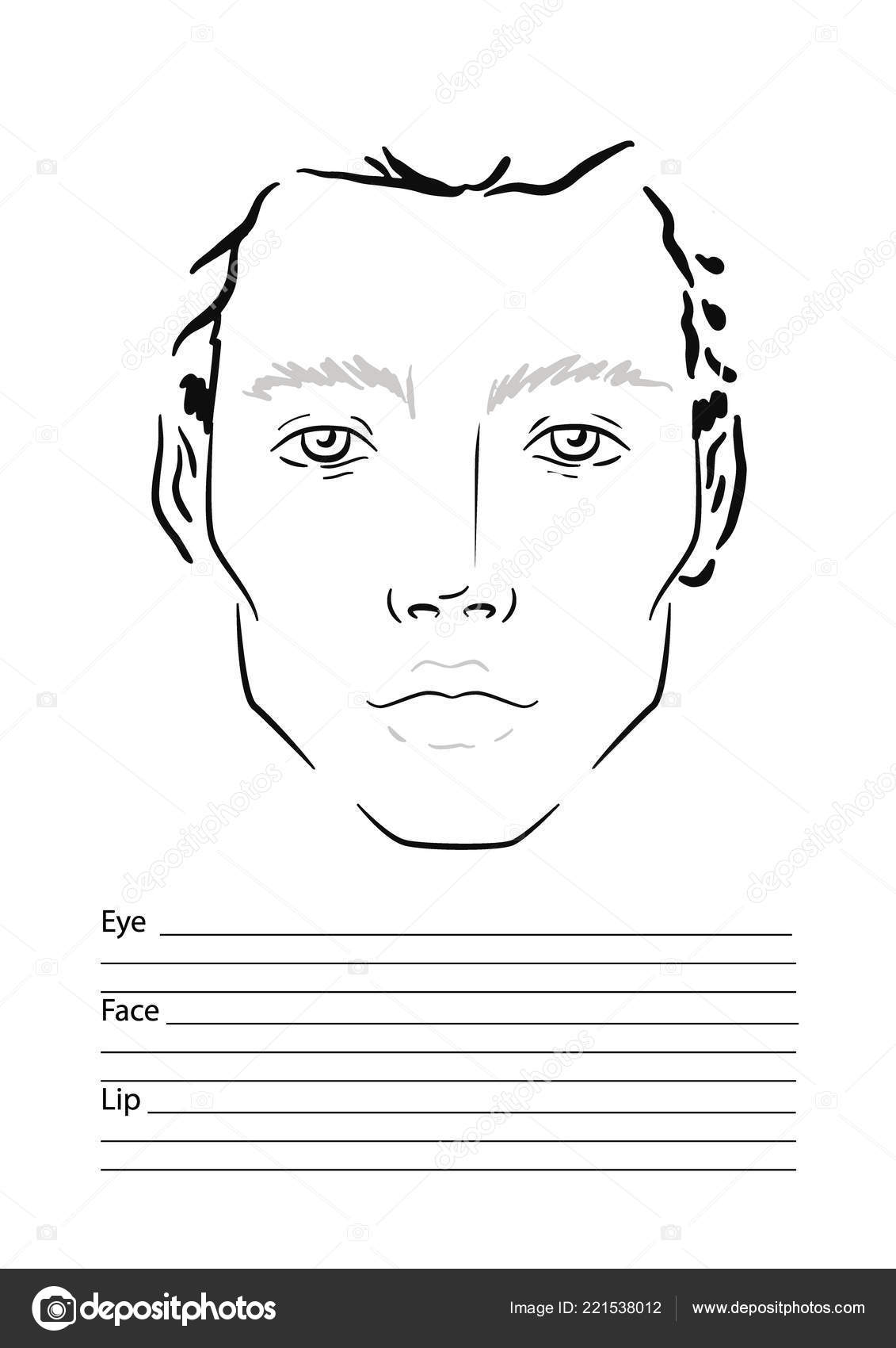 Makeup Artist Face Chart Template