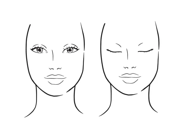 Makyaj sanatçısı Blank. Şablon. Vektör illüstrasyonu.