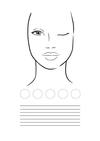 Face Chart Makeup Artist Blank