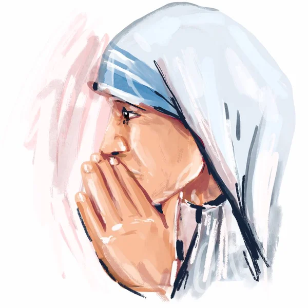 Madre Teresa Santa Teresa Era Una Suora Missionaria Albanese Indiana — Foto Stock