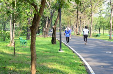Bangkok Tayland Halk Parkı 'nda Wachirabenchat