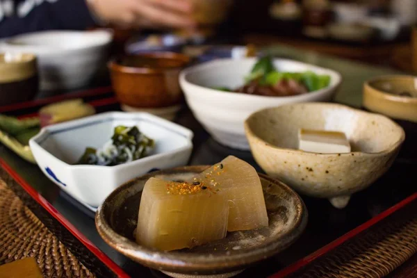 Porții Mici Mâncare Tradițională Japoneză — Fotografie, imagine de stoc