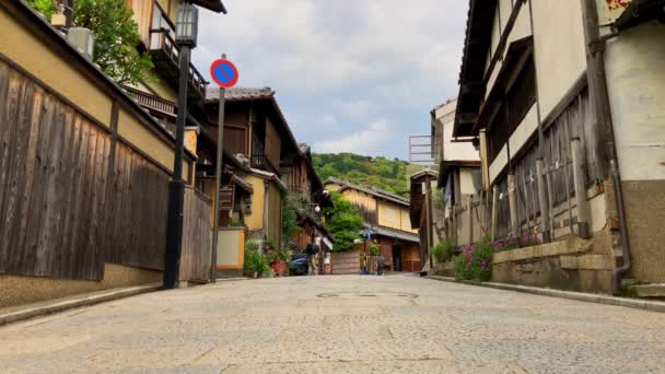 Ruas desertas de Kyoto, Japão . — Vídeo de Stock