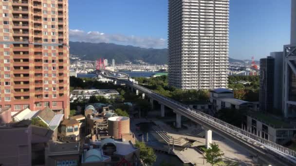 Tidsförskjutning av Kobe stad, Japan. — Stockvideo